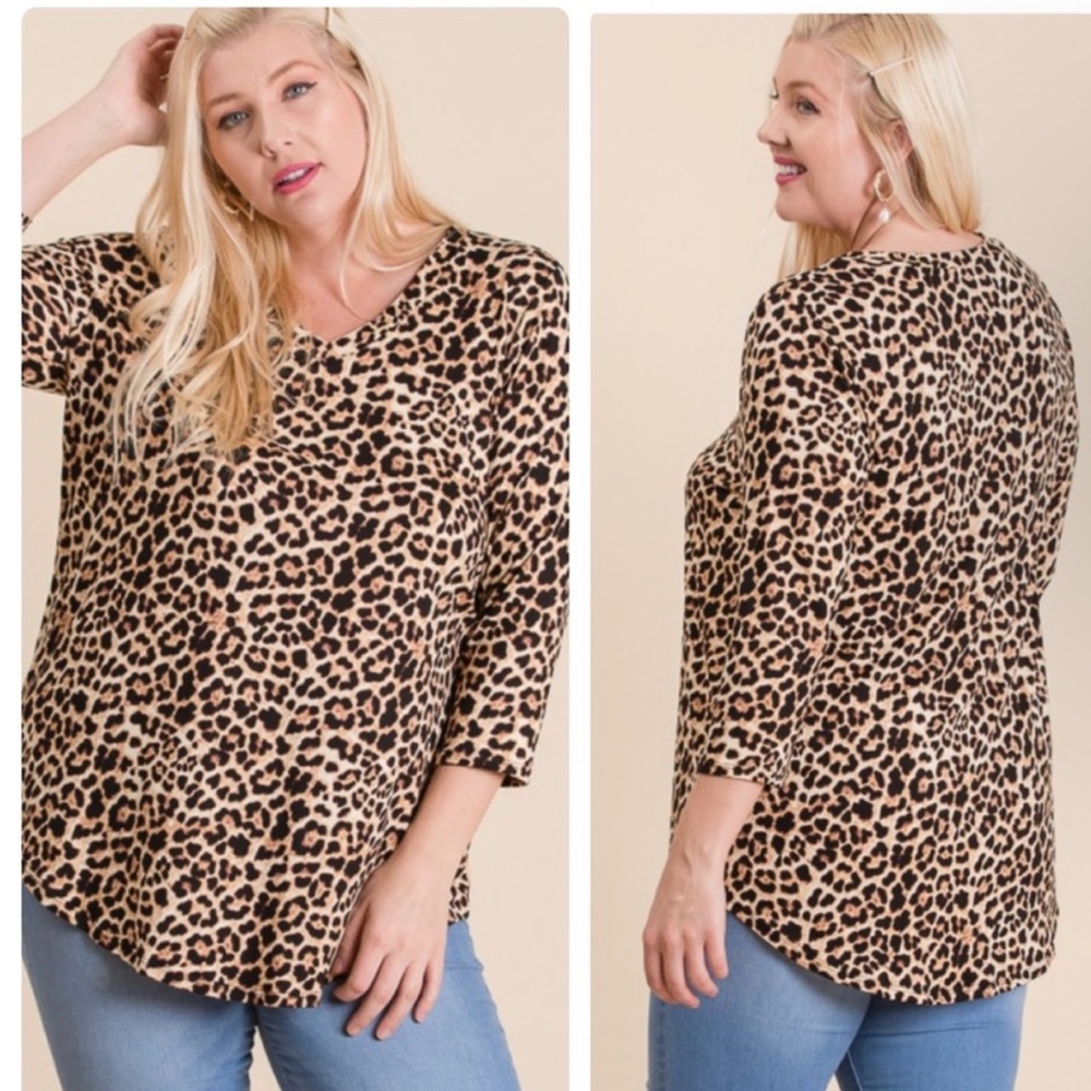 Animal print top Plus Size